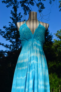 Sky Blue Tie Dye Maxi Dress