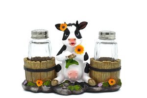 Cow Table Salt and Pepper Holder